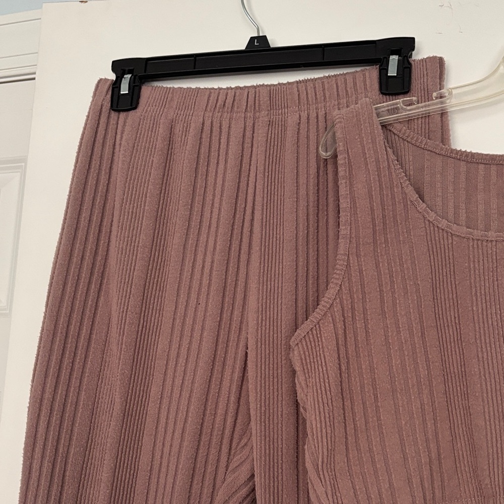 SHEIN Ribbed Knit Set in Mauve - Picture 3 of 4